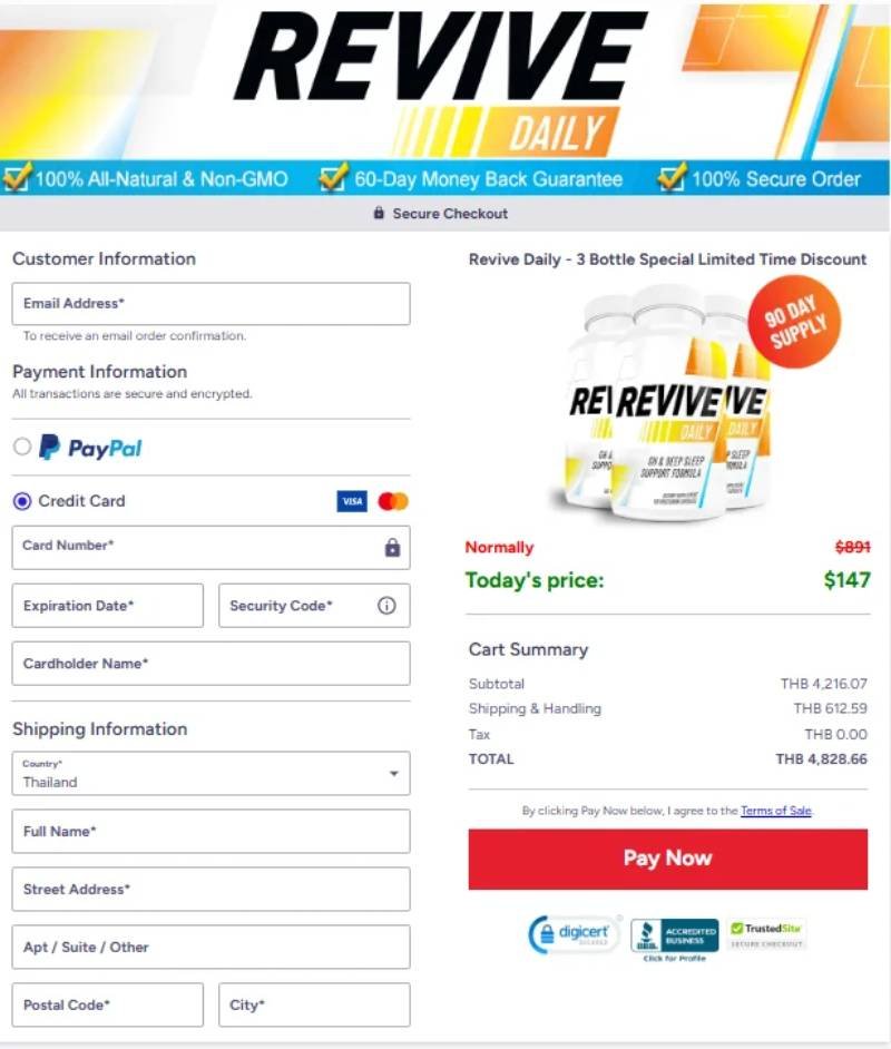 Revive daily- secure-payment